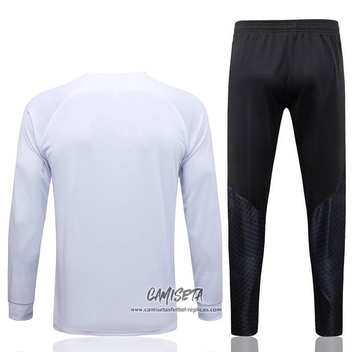Chandal de Chaqueta del Paris Saint-Germain Jordan 2023-2024 Nino Blanco